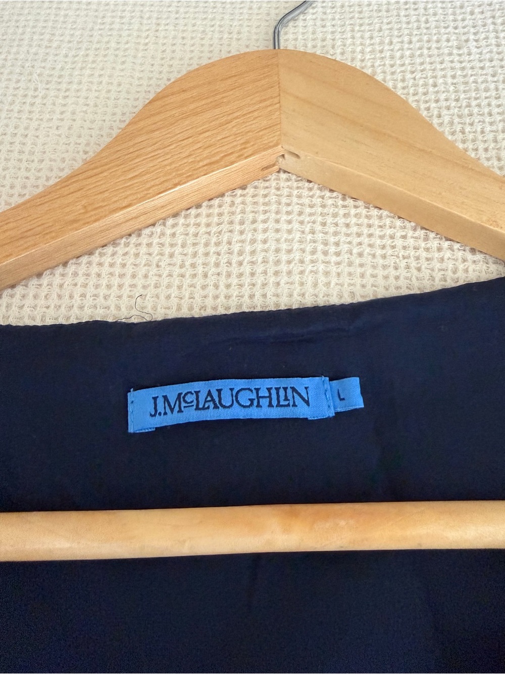 J.McLaughlin 100% Linen Quietluxury V-Neck A-Line Pocket Dress - Navy - Picture 5 of 10